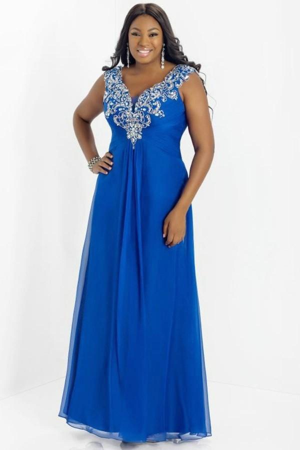 Платья синего цвета на свадьбу для полных женщин